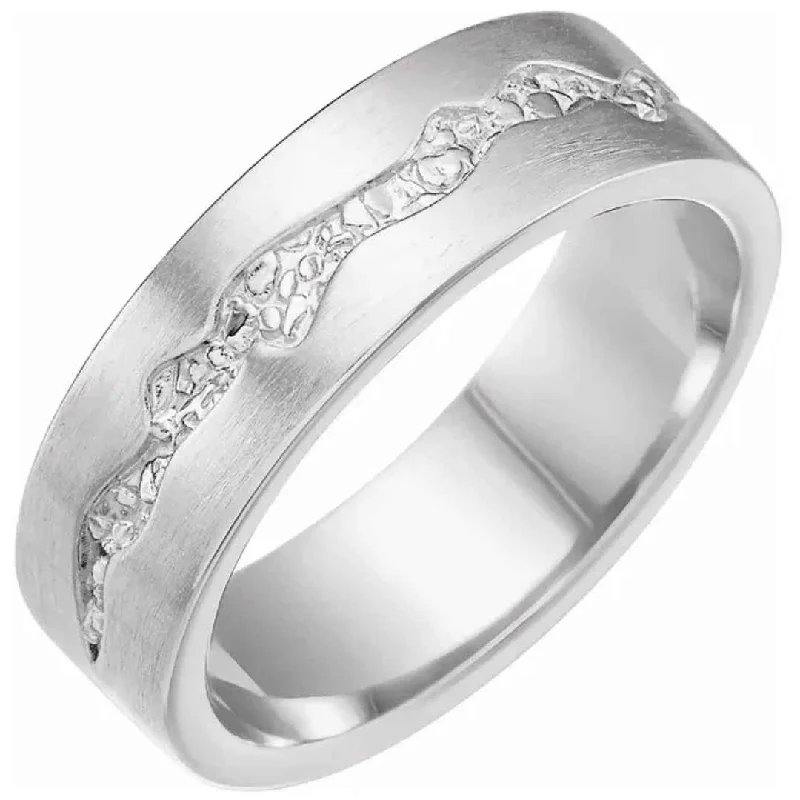 Don't Miss Your Chance Cuff Bracelet HENRY | Men's Wedding Ring | Nugget Pattern | 6mm Don't Miss Your Chance Cuff Bracelet HENRY | Men's Wedding Ring | Nugget Pattern | 6mm