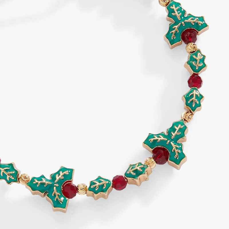 Unbeatable Savings Await Designer Jewelry Holiday Holly Bangle