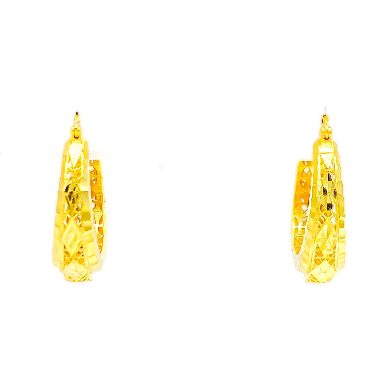 New Arrivals Sterling Bracelet Imperial Reflective 22k Gold Hoop Earrings