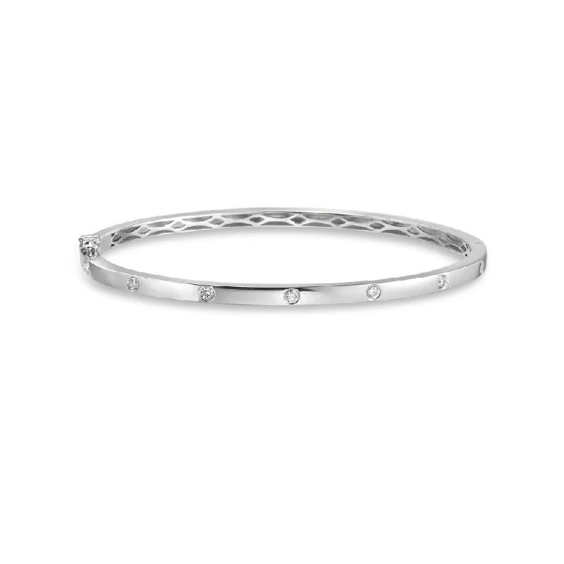 New Arrivals on Discount Stylish Bracelet Inlay Diamond Stackable Square Tube Bangle Bracelet Cuff (0.30 ct.) in 14K Gold New Arrivals on Discount Stylish Bracelet Inlay Diamond Stackable Square Tube Bangle Bracelet Cuff (0.30 ct.) in 14K Gold