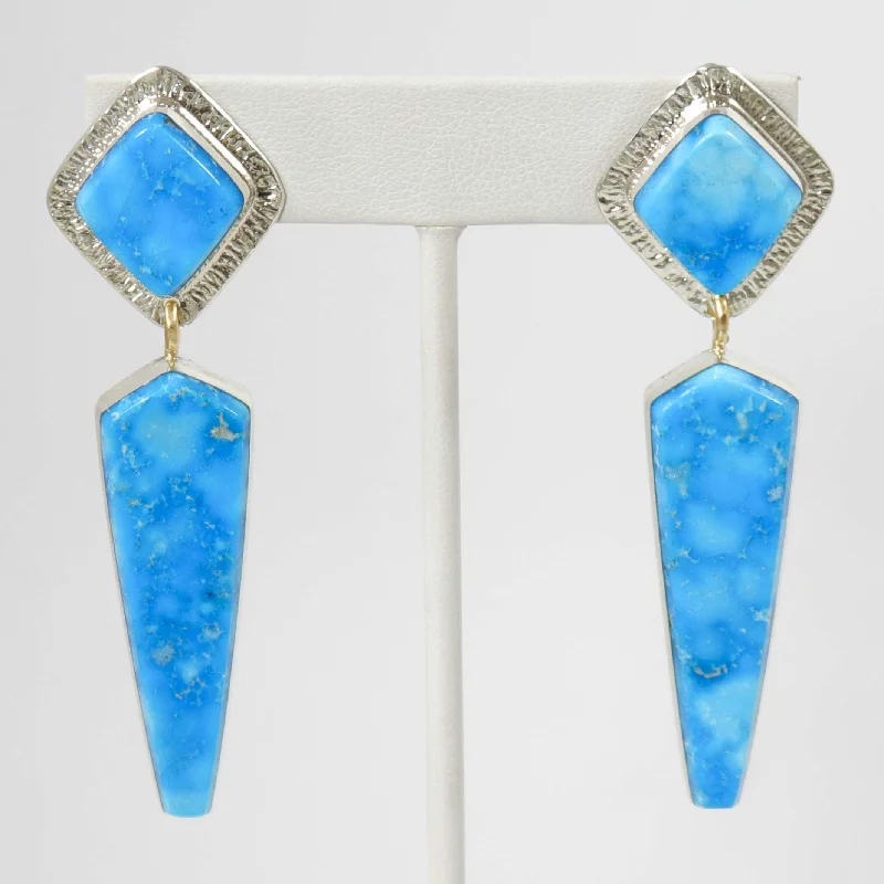 Clearance Sale Large Hoop Earrings Ithaca Peak Turquoise Earrings