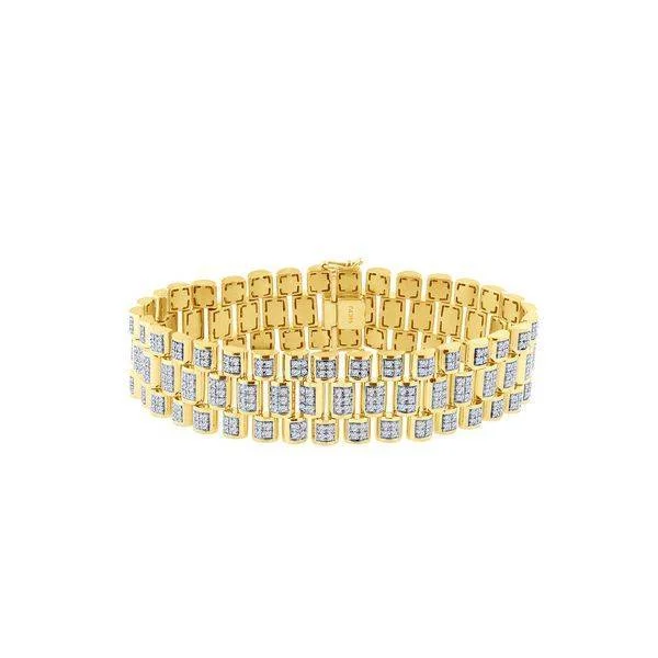 Unbeatable Savings Await Stylish Bracelet 10k Yellow Gold 5 ctw Diamond Men's Bracelet Unbeatable Savings Await Stylish Bracelet 10k Yellow Gold 5 ctw Diamond Men's Bracelet