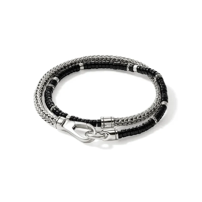 New Arrivals Silver Hoop Earrings John Hardy Heishi Chain Wrap Bracelet with Black Onyx New Arrivals Silver Hoop Earrings John Hardy Heishi Chain Wrap Bracelet with Black Onyx