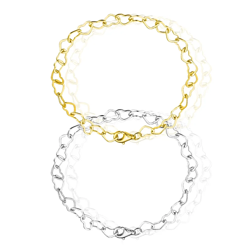 New Arrivals on Discount Designer Jewelry Joyful Hearts Bracelet in Gold or Silver