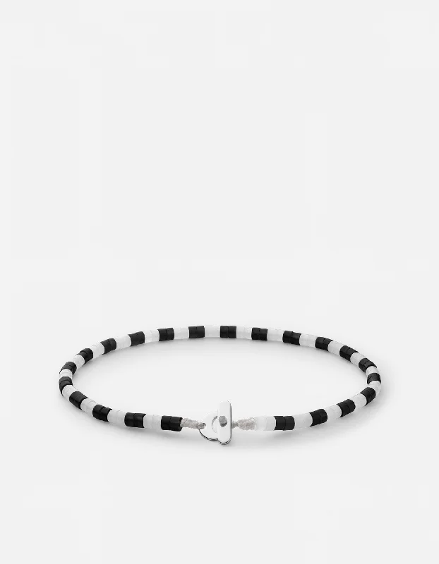 Season - End Clearance White Gold Necklace Kai Onyx Bracelet, Sterling Silver