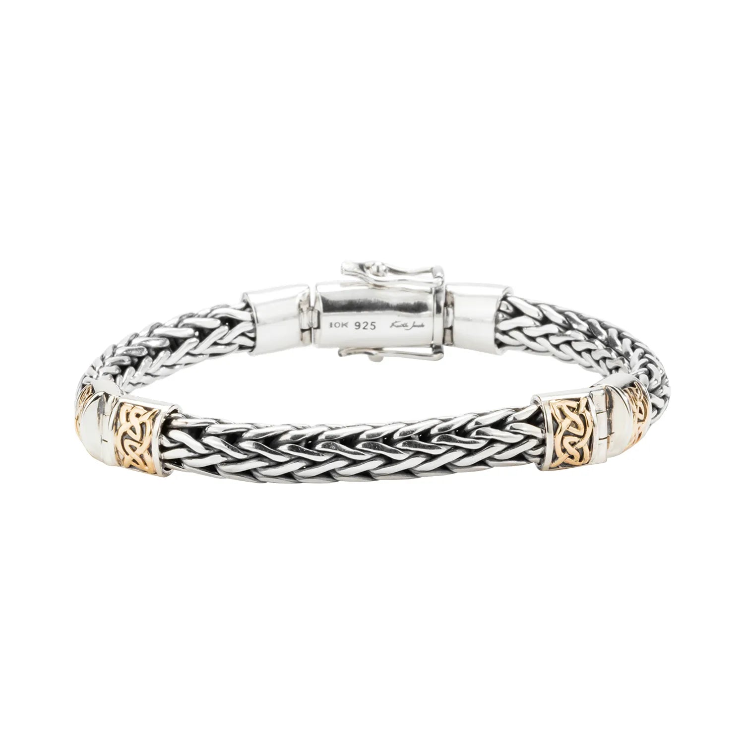 Season - End Clearance Trendy Necklace Keith Jack Sterling Silver + 10k Dragon Weave Hinged Bracelet Season - End Clearance Trendy Necklace Keith Jack Sterling Silver + 10k Dragon Weave Hinged Bracelet
