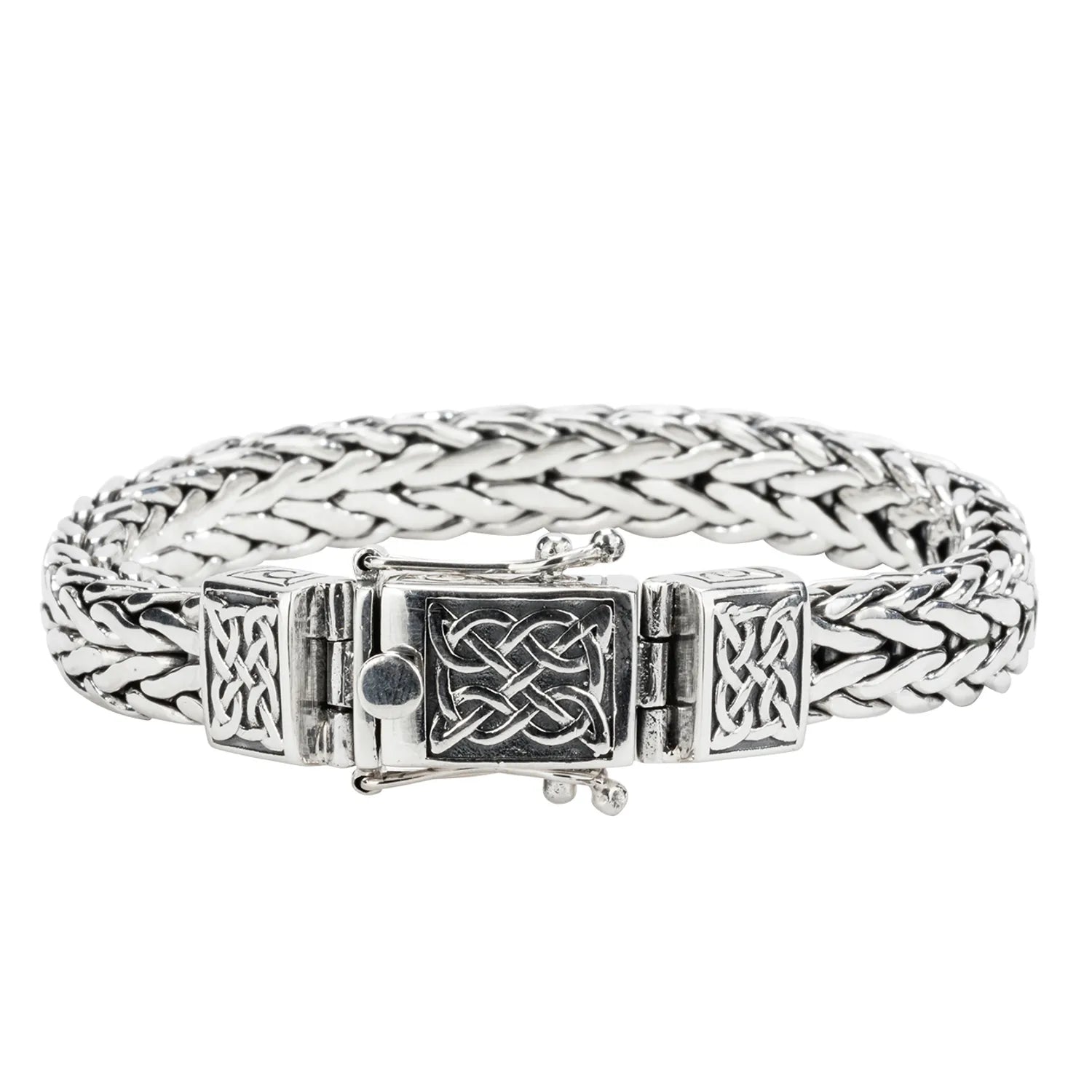 Flash Sale, Grab the Deals Fast Cross Pendant Keith Jack Sterling Silver Heavy Celtic Square Dragon Weave Bracelet