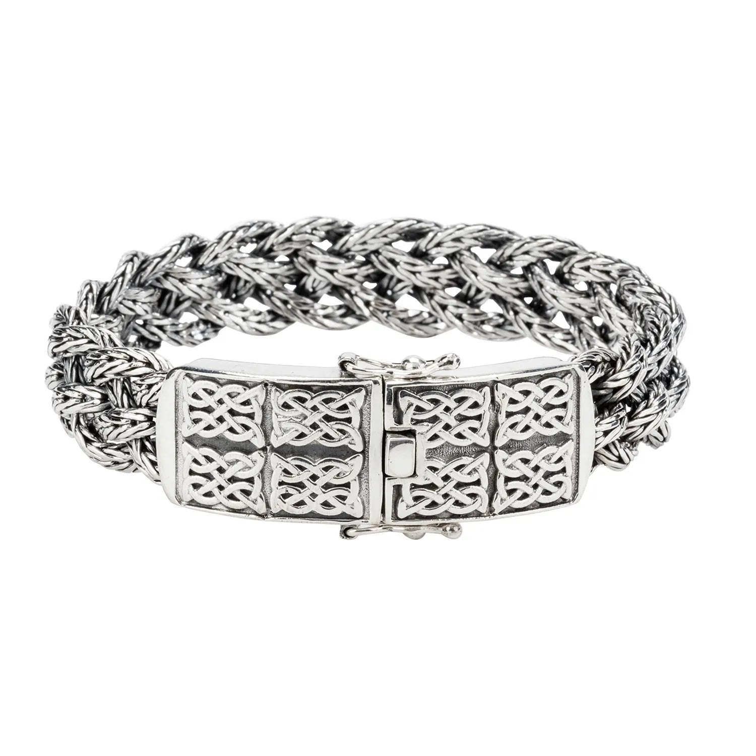Clearance Sale, Steal Great Bargains Bold Statement Necklace Keith Jack Sterling Silver Norse Forge Dragon Weave Bracelet