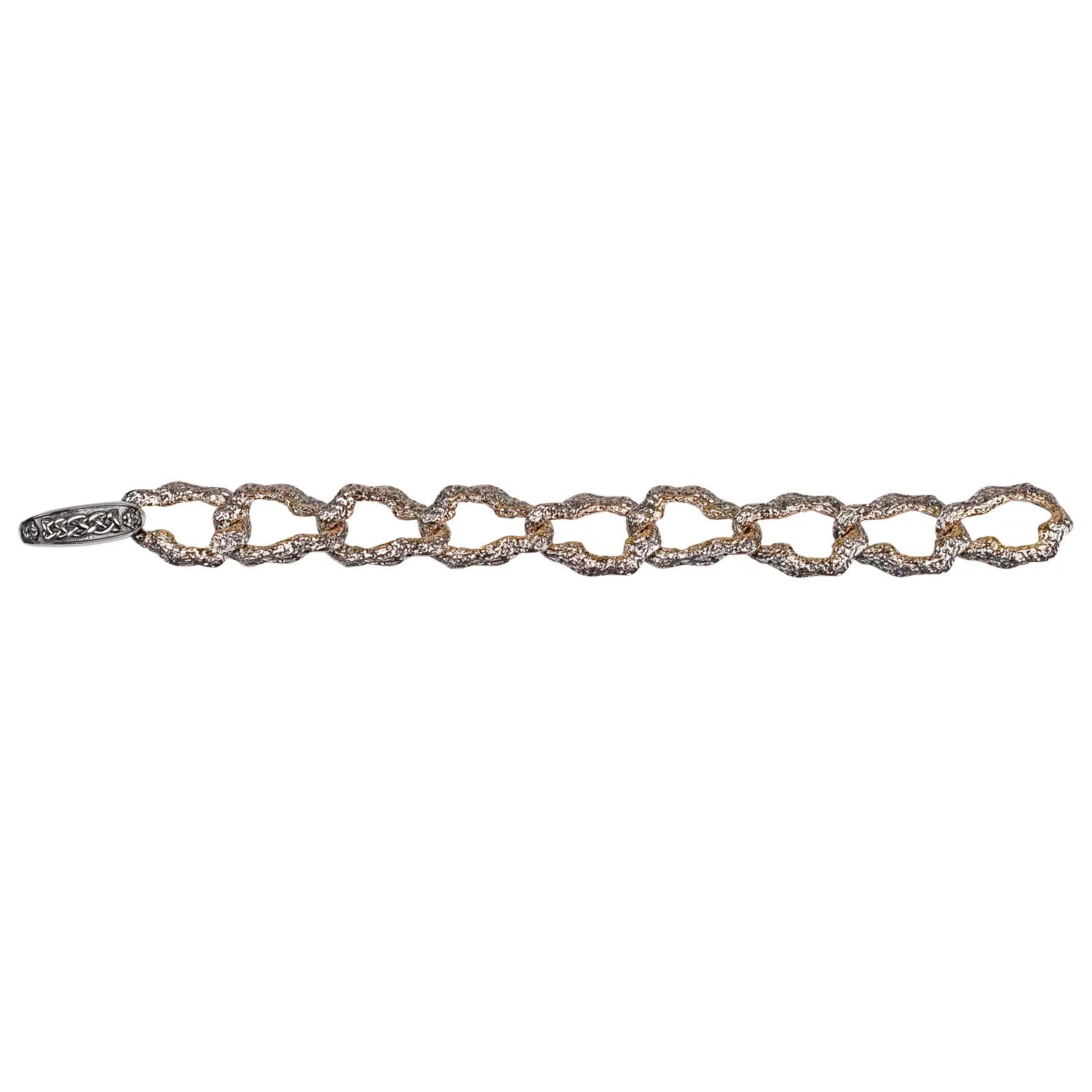 Shop Comfortably at Home Adjustable Ring Keith Jack Sterling Silver Oxidized + 10k Yellow Organic Link Bracelet with Push Clasp Shop Comfortably at Home Adjustable Ring Keith Jack Sterling Silver Oxidized + 10k Yellow Organic Link Bracelet with Push Clasp