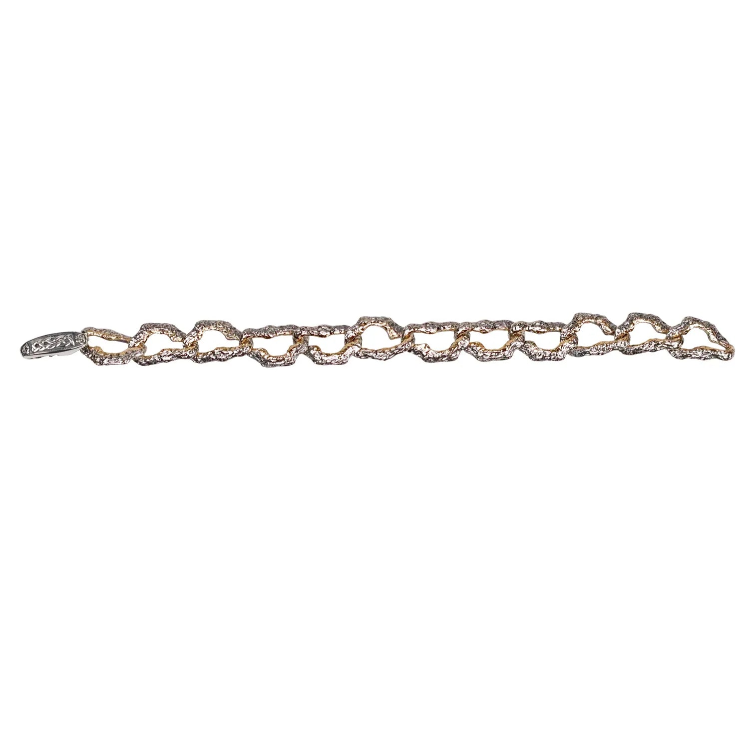 Don't Miss Your Chance Handmade Earrings Keith Jack Sterling Silver Oxidized + 10k Yellow Organic Small Link Bracelet with Push Clasp Don't Miss Your Chance Handmade Earrings Keith Jack Sterling Silver Oxidized + 10k Yellow Organic Small Link Bracelet with Push Clasp