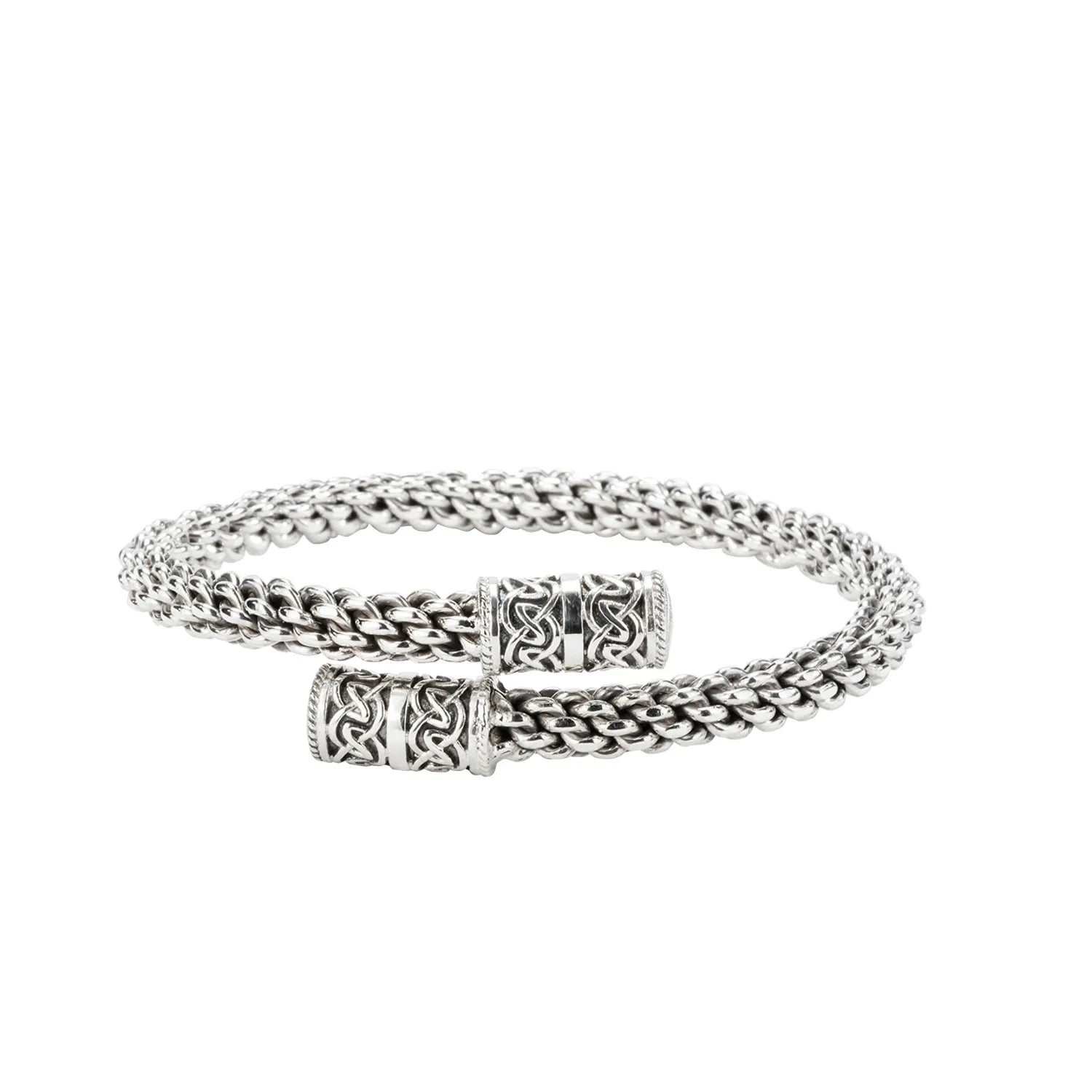 Season - End Clearance Classic Diamond Ring Keith Jack Sterling Silver Small Celtic Torc Twist Bangle