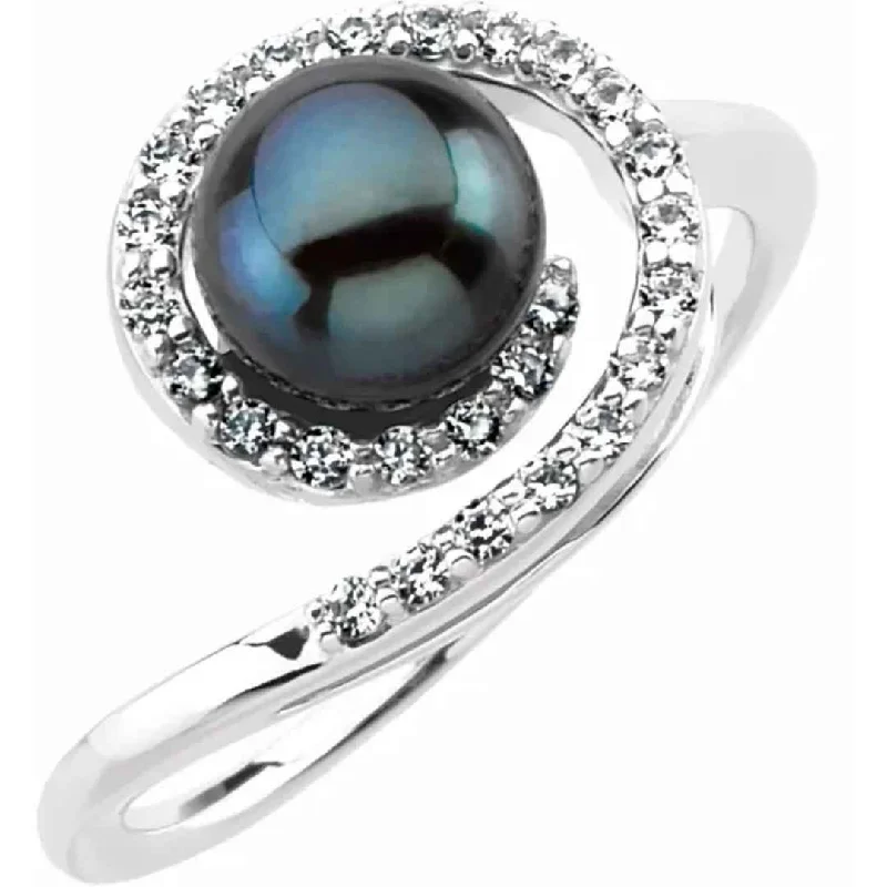 Flash Sale, Grab the Deals Fast Everyday Jewelry KELSEY | Women's Black Pearl Ring | Diamonds Flash Sale, Grab the Deals Fast Everyday Jewelry KELSEY | Women's Black Pearl Ring | Diamonds