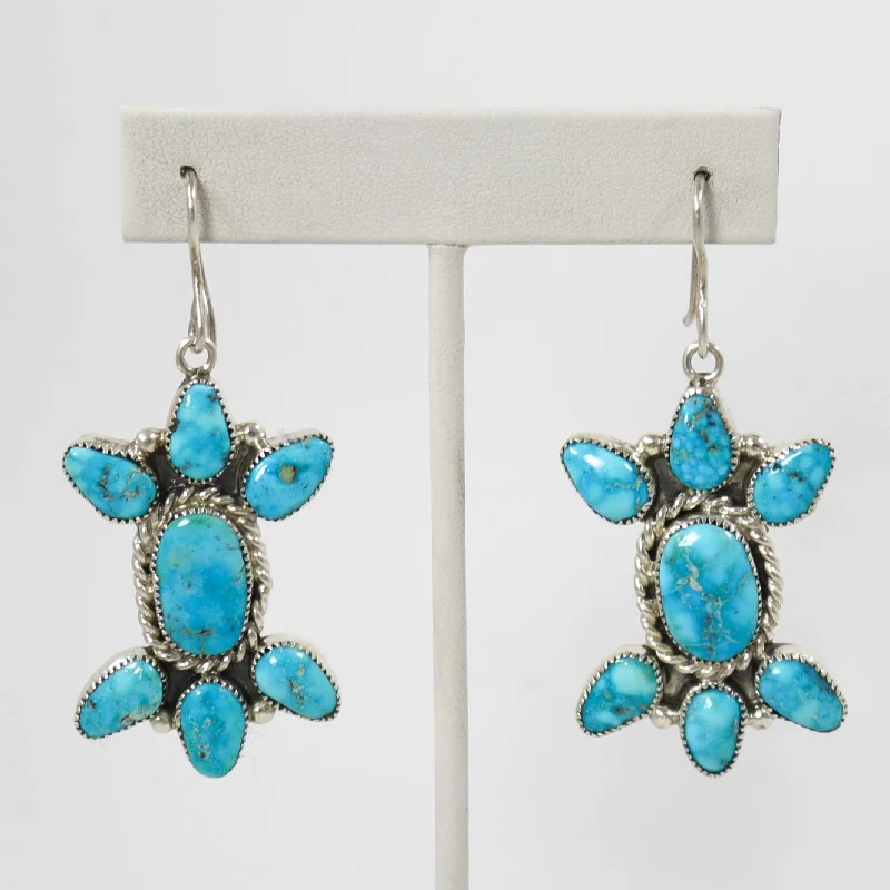 Huge Discounts, Unbeatable Offers Heart Locket Kingman Turquoise Earrings