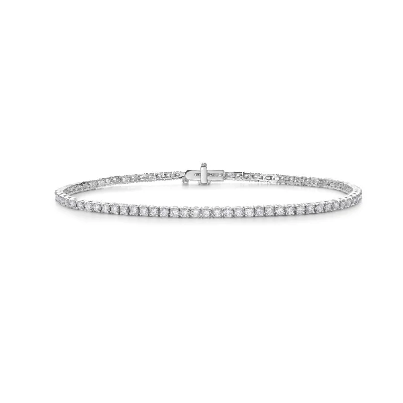 Big Savings, Big Smiles Statement Earrings Lab Grown Diamond Tennis Bracelet (4.00 ct.) 2.80mm 4-Prongs Setting in 14K Gold