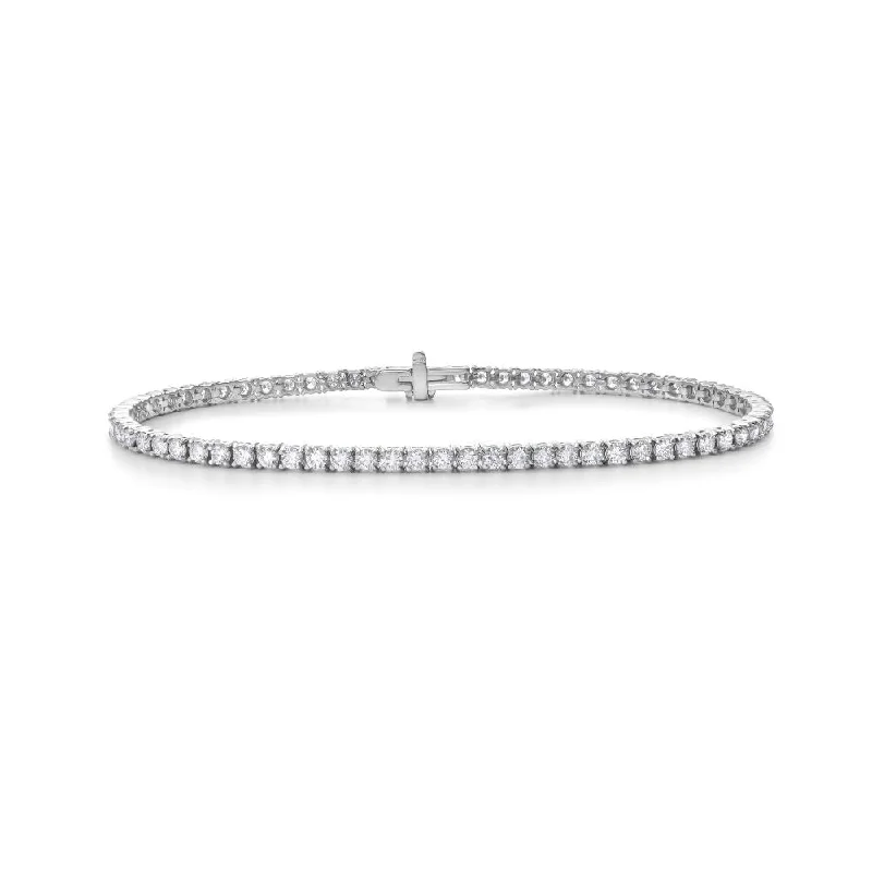Limited Time, Unlimited Deals Personalized Necklace Lab Grown Diamond Tennis Bracelet (5.00 ct.) 3.00mm 4-Prongs Setting in 14K Gold