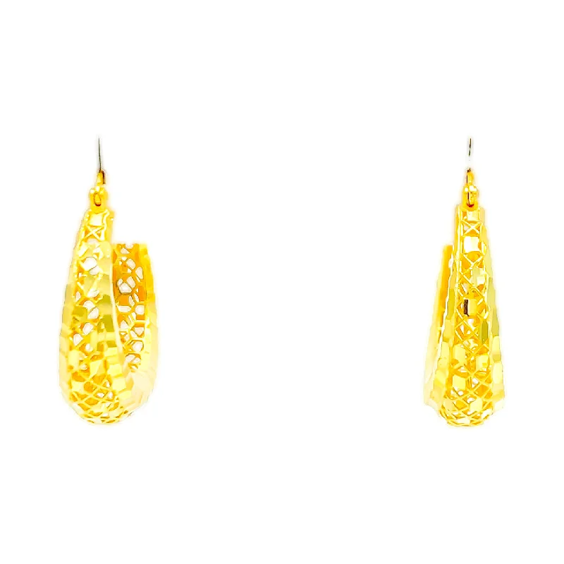 Flash Sale Everyday Jewelry Lavish Twinkling 22k Gold Hoop Earrings