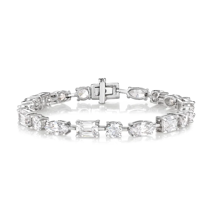 Huge Discounts, Unbeatable Offers Zirconia Ring Le Petite 8 Carat Multishaped Diamond Crystalline Bracelet