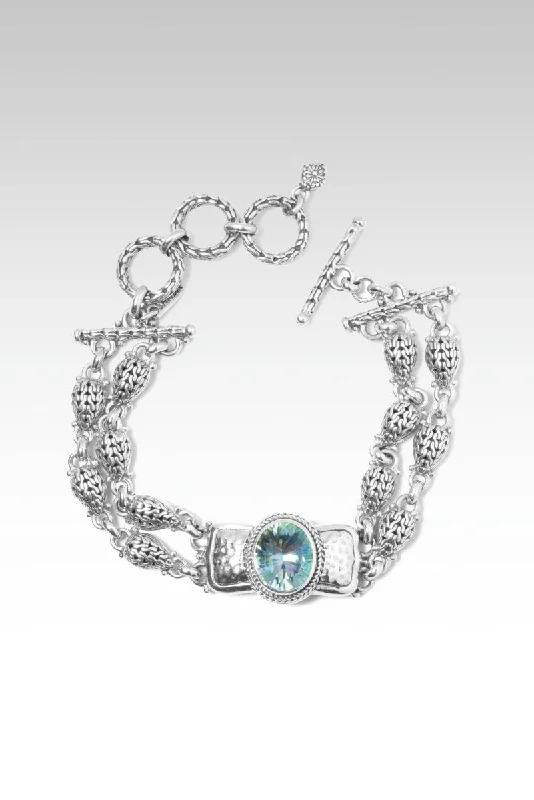 Massive Clearance Sale Fashionable Earrings Let Us Sing a New Song Bracelet™ in Green Reflections™ Mystic Quartz