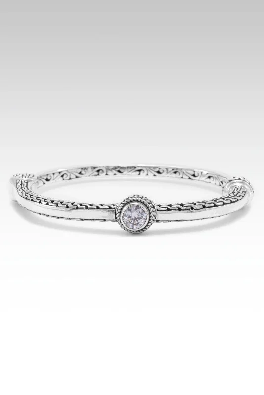 Clearance Sale, Steal Great Bargains Gothic Necklace Light of Hope Bangle™ in Moissanite