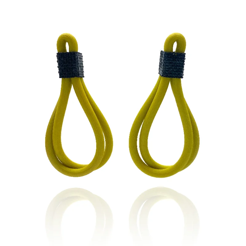 Big Savings, Big Smiles Adjustable Bracelet Lime Green Rubber Earrings