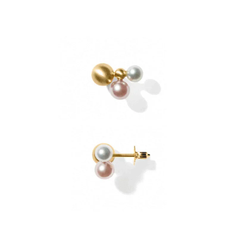 Limited - Time Offer Gemstone Earrings Miss Esa Gold Pearl Earstud