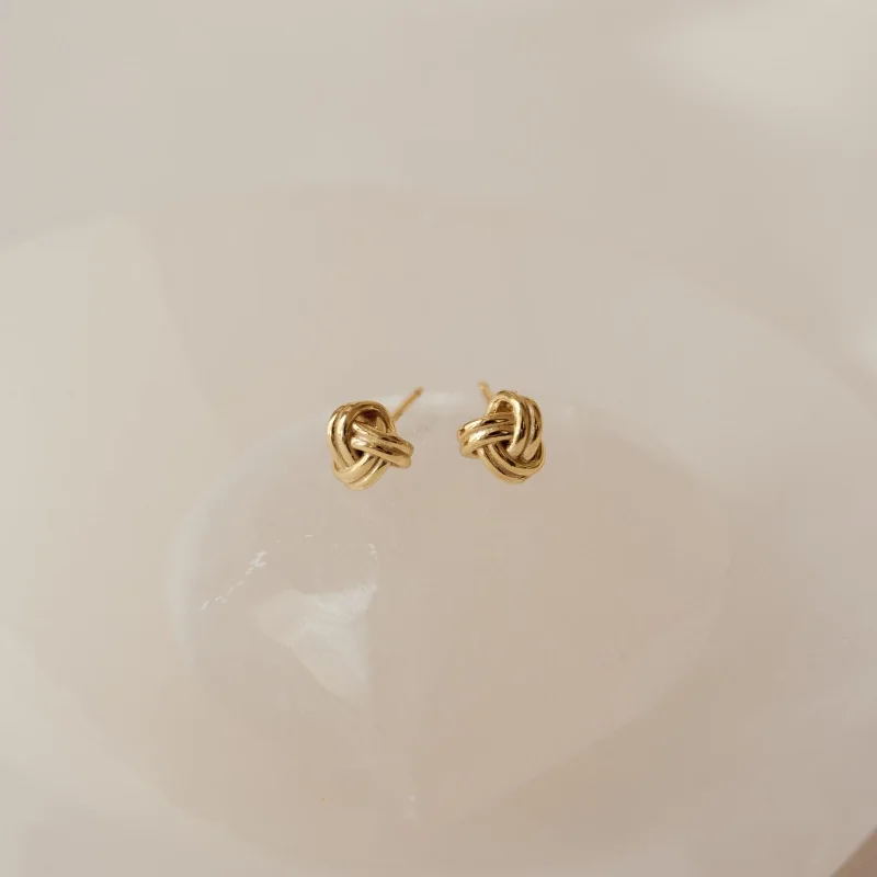 Limited - Edition Collections Now on Sale Classic Gold Ring Love Knot Studs