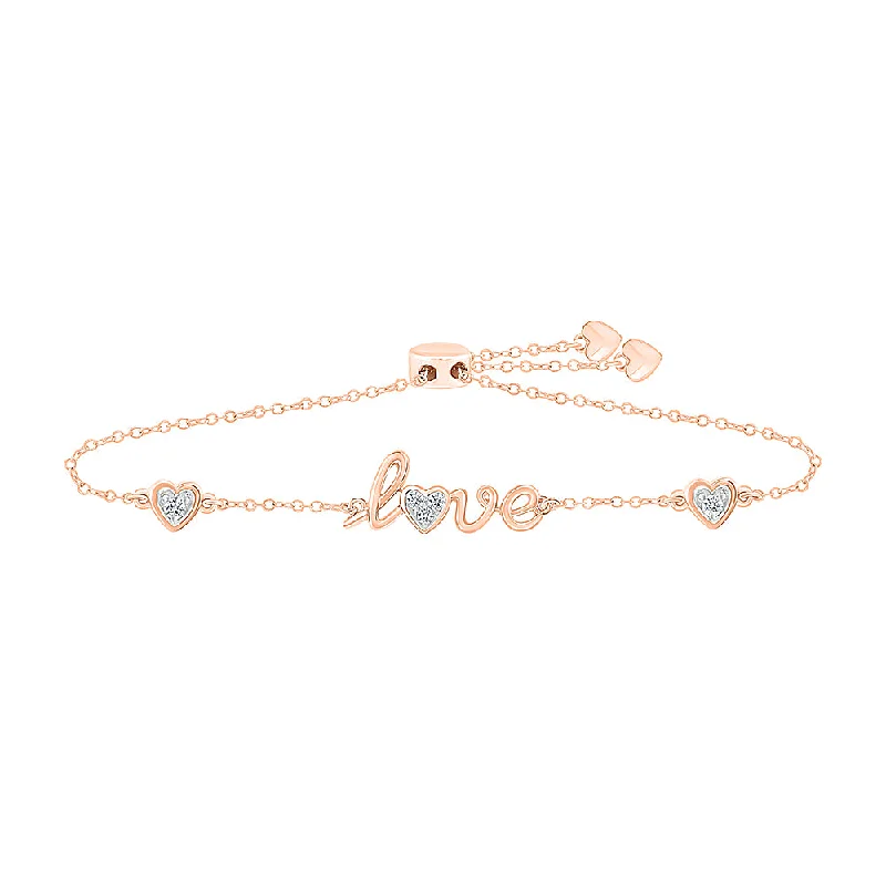 Exclusive Offers for Our Valued Customers Vintage Jewelry Love Script Diamond Bolo Bracelet With Hearts Exclusive Offers for Our Valued Customers Vintage Jewelry Love Script Diamond Bolo Bracelet With Hearts