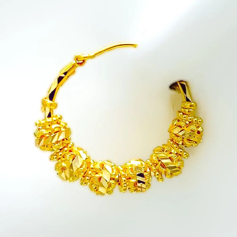 Season - End Clearance Antique Bracelet Lovely Dressy 22K Gold Bali Earrings
