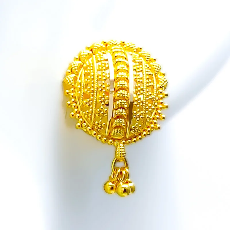 Exclusive Members - Only Sale Birthstone Jewelry Luxurious Round 22k Gold Earrings