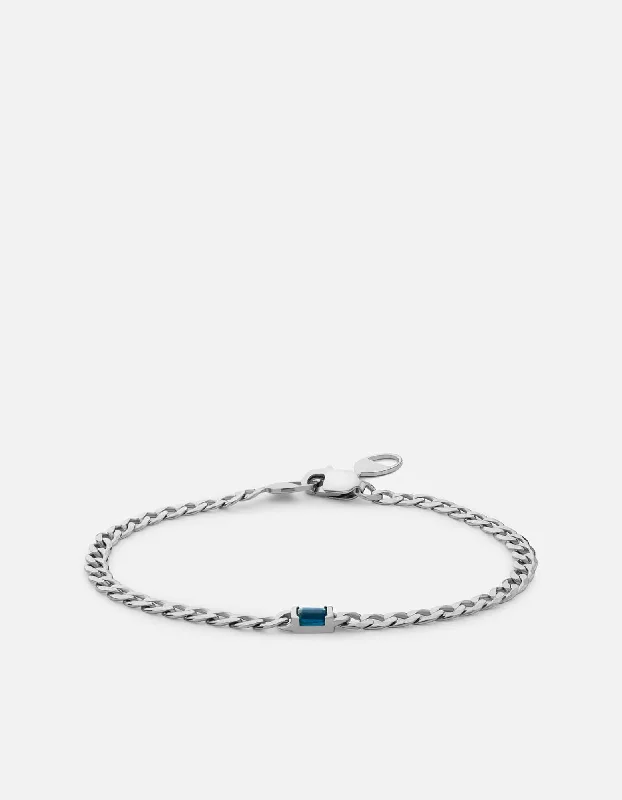 Exclusive Members - Only Sale Personalized Jewelry Lyra Topaz Chain Bracelet, Sterling Silver Exclusive Members - Only Sale Personalized Jewelry Lyra Topaz Chain Bracelet, Sterling Silver