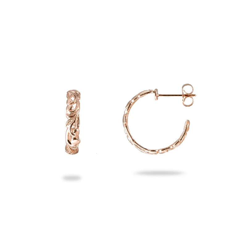 Shop Now, Save Big Bucks Silver Choker Hawaiian Heirloom Maile Scroll Earrings in Rose Gold Shop Now, Save Big Bucks Silver Choker Hawaiian Heirloom Maile Scroll Earrings in Rose Gold