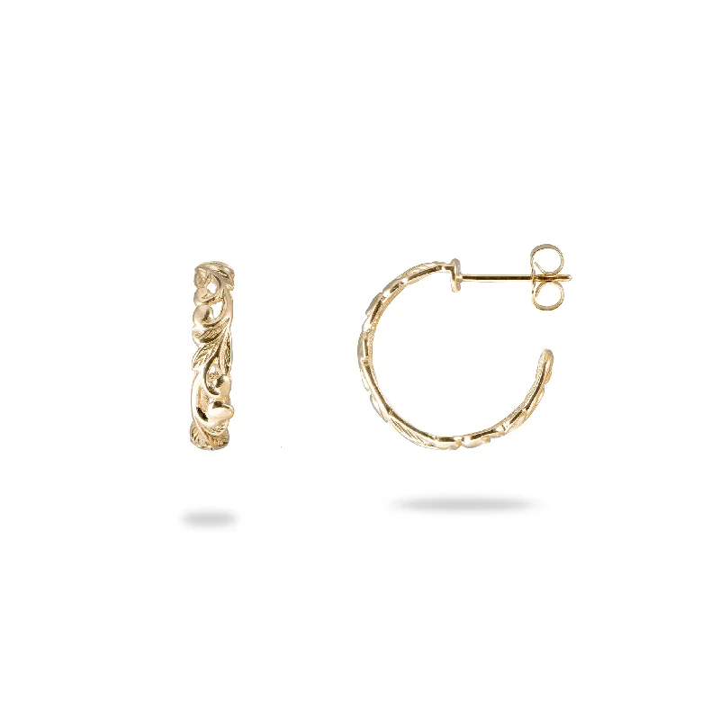 Limited Time, Unlimited Deals Stylish Pendant Hawaiian Heirloom Maile Scroll Earrings in Gold - 4mm Limited Time, Unlimited Deals Stylish Pendant Hawaiian Heirloom Maile Scroll Earrings in Gold - 4mm