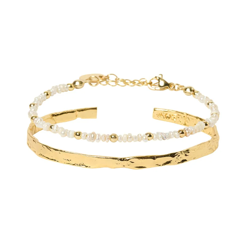 Limited - Edition Collections Now on Sale Gold Necklace Maisie Bracelet Stack