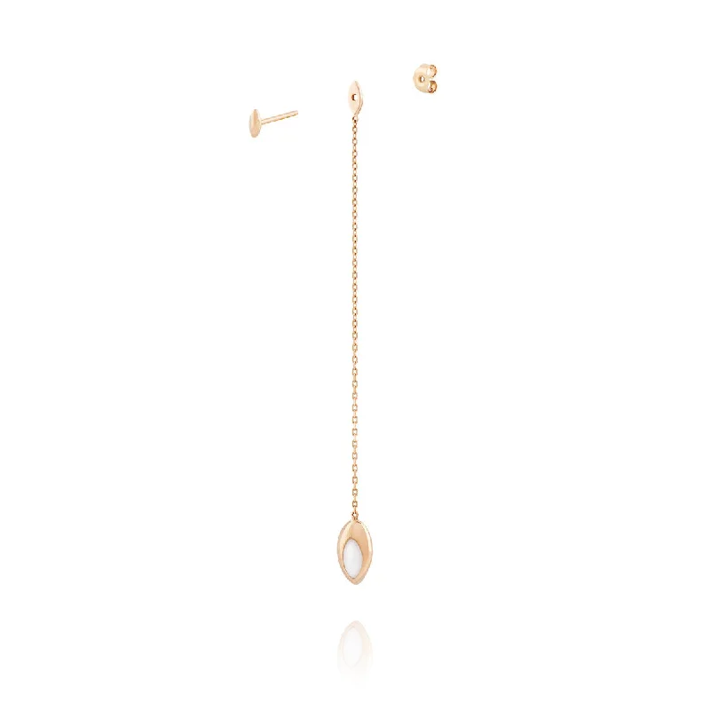 Unbeatable Savings Await Dainty Ring Long Swinging Chain 18K Rosegold Earrings w. Malachite & Pearl Unbeatable Savings Await Dainty Ring Long Swinging Chain 18K Rosegold Earrings w. Malachite & Pearl