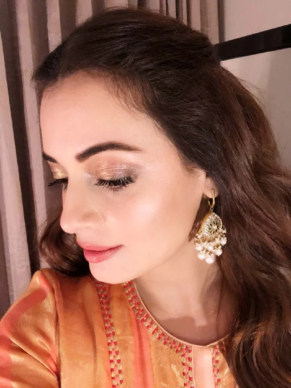 Flash Sale Large Hoop Earrings Diya Mirza - Marleigh Polki Long Earrings