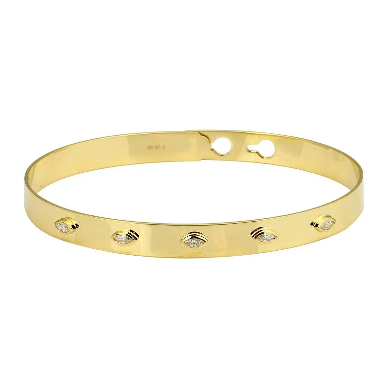 Limited Time, Unlimited Deals Gemstone Bracelet Marquise Gold Bangle
