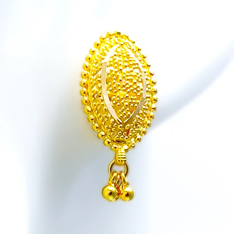 Limited - Time Offer Fashion Ring Marvelous Jazzy 22k Gold Earrings
