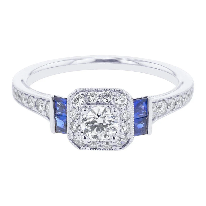 Clearance Sale, Steal Great Bargains Personalized Jewelry Megan Ready for Love Sapphire and Diamond Engagement Ring Clearance Sale, Steal Great Bargains Personalized Jewelry Megan Ready for Love Sapphire and Diamond Engagement Ring
