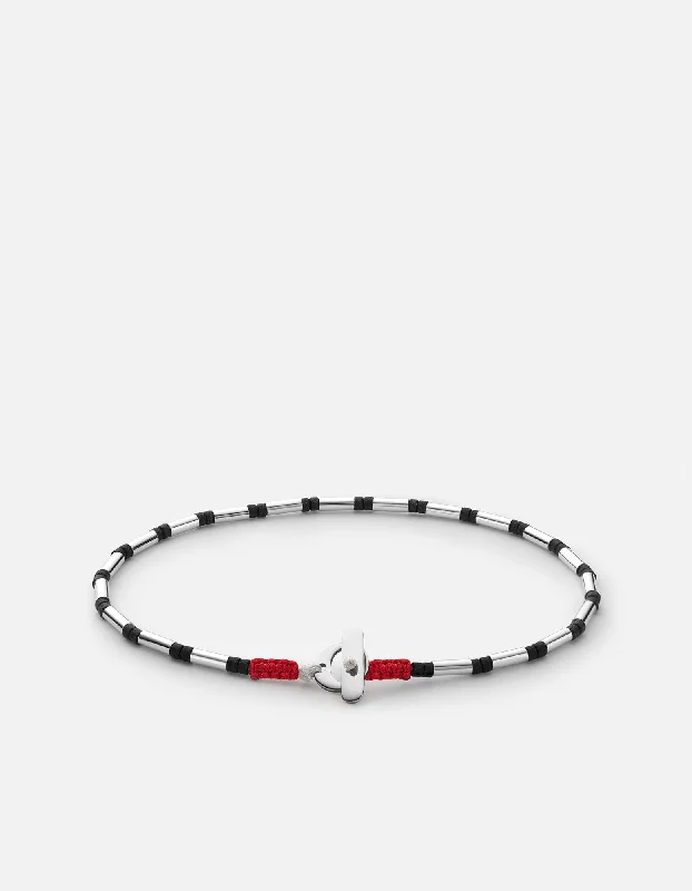 Shop Comfortably at Home Celestial Jewelry Mercer Onyx Bracelet, Sterling Silver