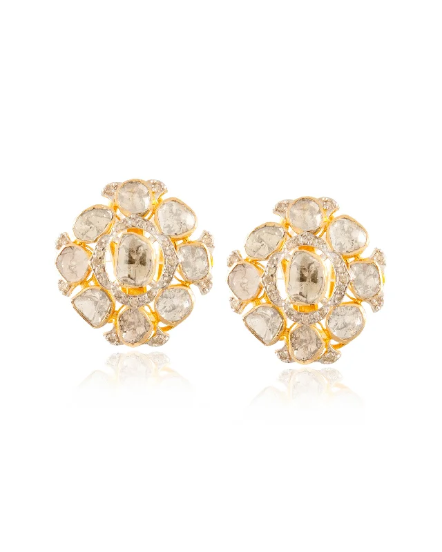 Exclusive Members - Only Sale Minimalist Studs Minali Polki And Diamond Tops