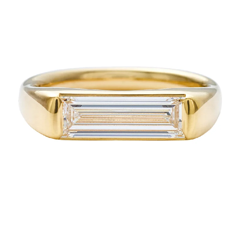 Clearance Sale, Steal Great Bargains Boho Necklace Minimalist Solitaire Engagement Ring with a Baguette Cut Diamond - OOAK Clearance Sale, Steal Great Bargains Boho Necklace Minimalist Solitaire Engagement Ring with a Baguette Cut Diamond - OOAK