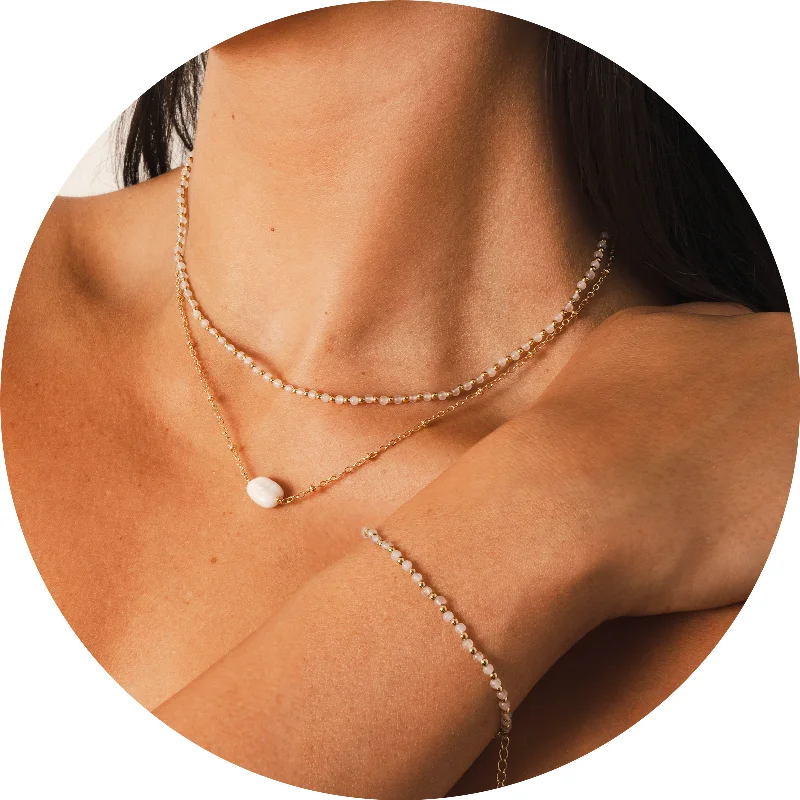 Flash Sale Stylish Pendant Intuition Moonstone Gift Set