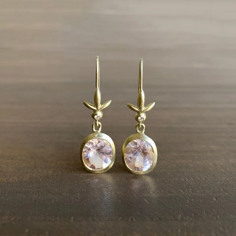 Don't Miss Your Chance Gemstone Jewelry Morganite Amphora/Petite Fleur Earrings