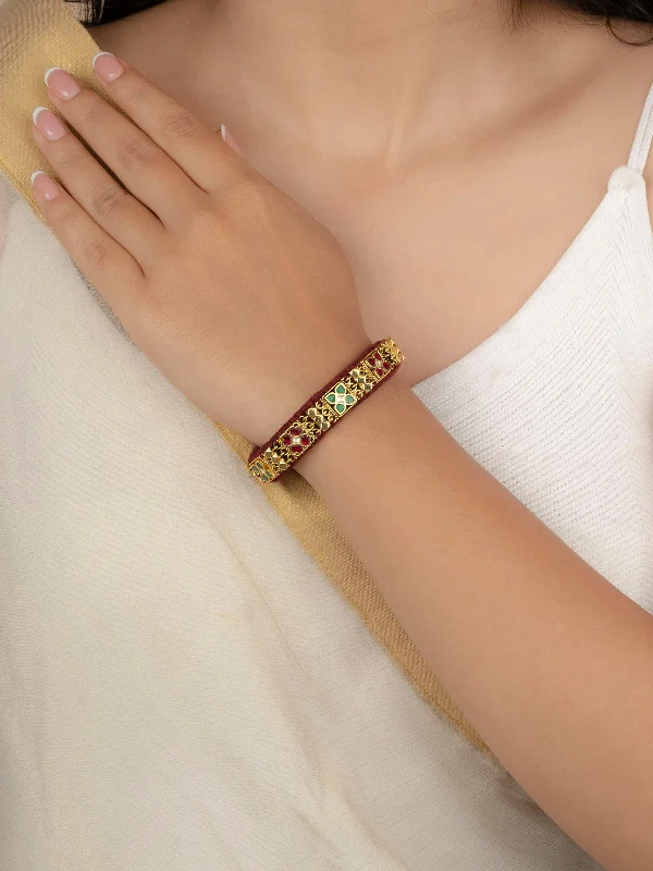 Season - End Clearance Precious Jewelry Multicolor Gold Plated Mishr Bracelet - MR-BRAC145M Season - End Clearance Precious Jewelry Multicolor Gold Plated Mishr Bracelet - MR-BRAC145M