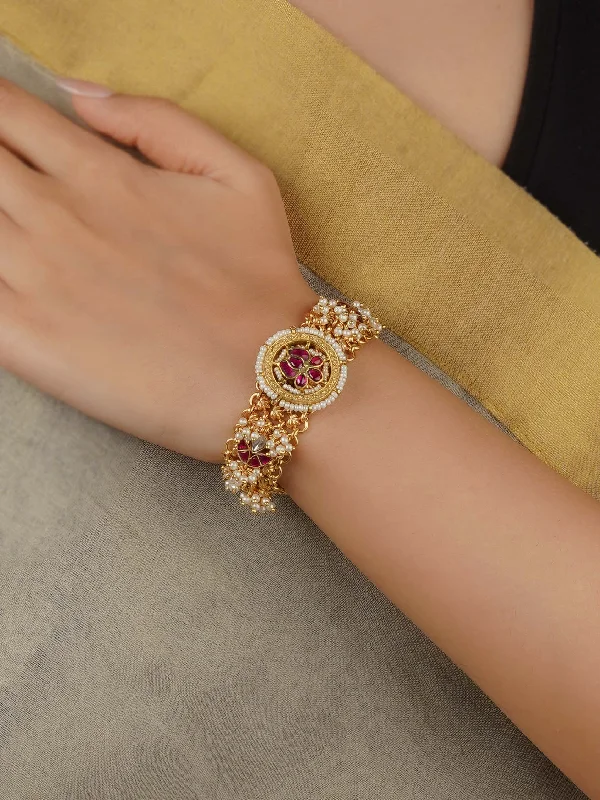Flash Sale Personalized Bracelet Pink Color Gold Plated Mishr Bracelet - MR-BRAC167P Flash Sale Personalized Bracelet Pink Color Gold Plated Mishr Bracelet - MR-BRAC167P