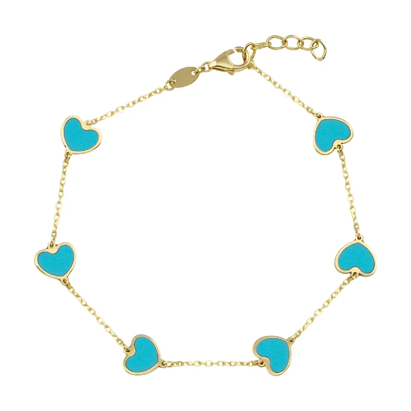 Be the First to Rock the Latest Trends Stackable Jewelry 14k Multi Heart Color Bracelet Be the First to Rock the Latest Trends Stackable Jewelry 14k Multi Heart Color Bracelet