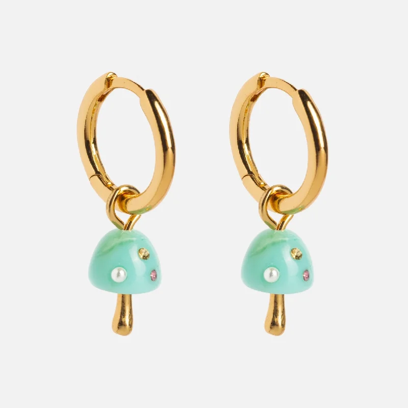 Unbeatable Savings Await Layered Bracelet Mushroom Magic Huggie Earrings