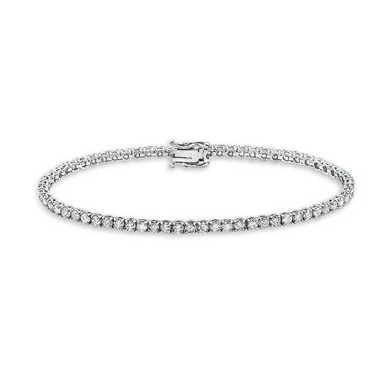 Don't Miss Your Chance Wedding Jewelry Diamond Tennis Bracelet (14.00 ct.) 4.50 mm 4-Prongs Setting in 14K Gold