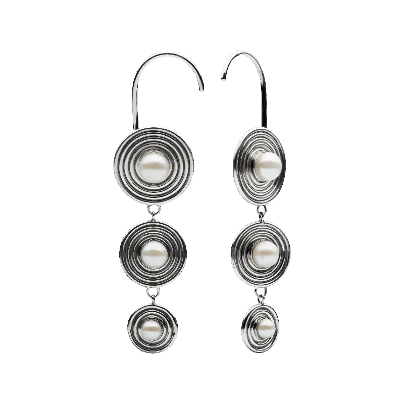 Buy More, Save More Minimalist Necklace Triple Bobbie Earrings Silver