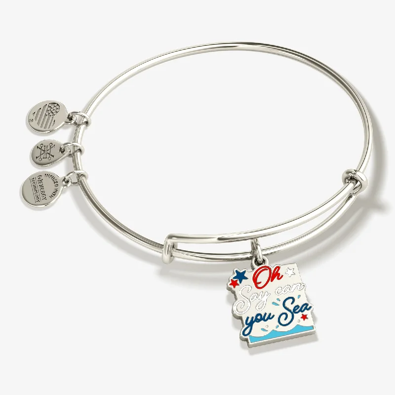 Be the First to Rock the Latest Trends Opal Necklace 'Oh Say Can You Sea' Patriotic Charm Bangle Bracelet Be the First to Rock the Latest Trends Opal Necklace 'Oh Say Can You Sea' Patriotic Charm Bangle Bracelet